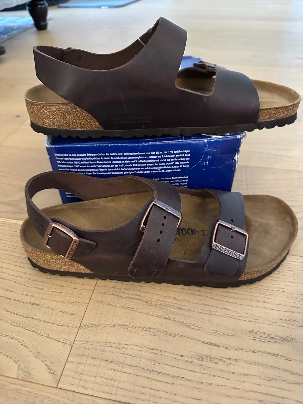 Birkenstocks Milano BS Habano Men’s US 13 BNW BOX.